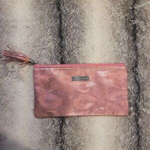 NWOT metallic pink Sephora makeup bag